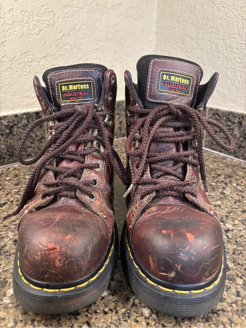 Dr. Martens Men's Brown Industrial Work Boots
